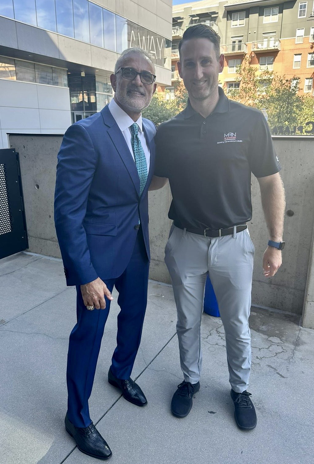 Sandy MacKay with Tim Grover